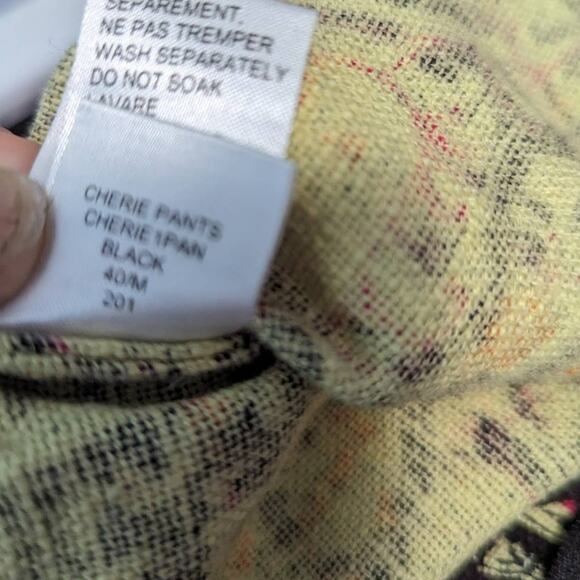 Antik Batik Cherie Pants Medium Black Cotton Paisley Print Boho Indie Festival - Picture 8 of 9